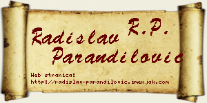 Radislav Parandilović vizit kartica